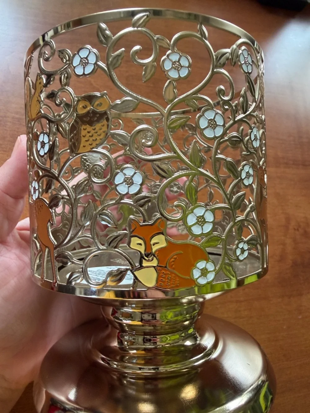 Metal Woodland Decorative Candle Holder - Picture 4 of 10